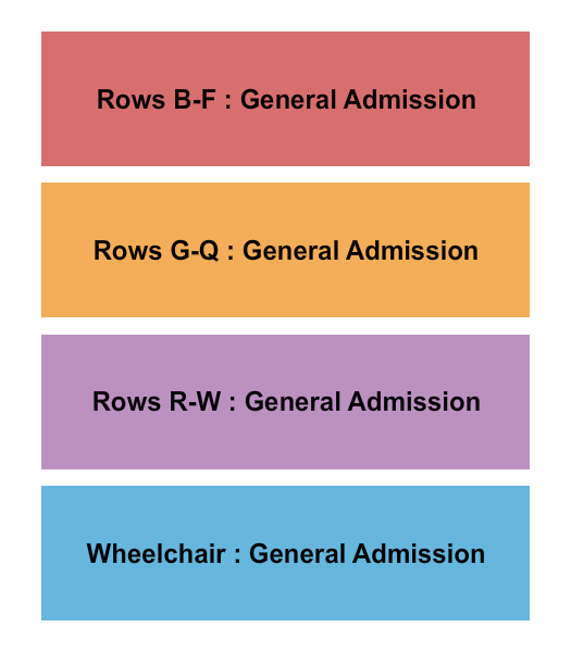 Wealthy Theatre GA/VIP Tiered Seating Chart